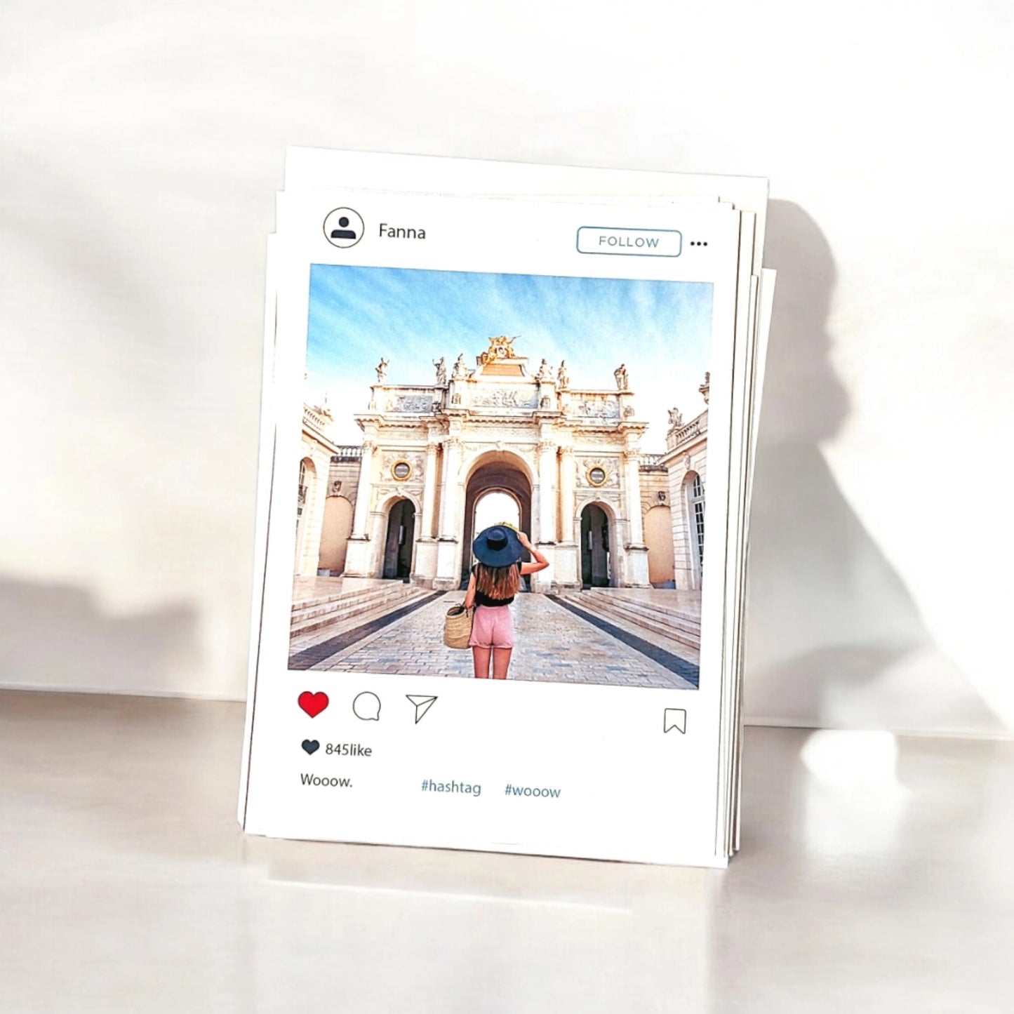 Instagram poszt stílusú emlékmágnes