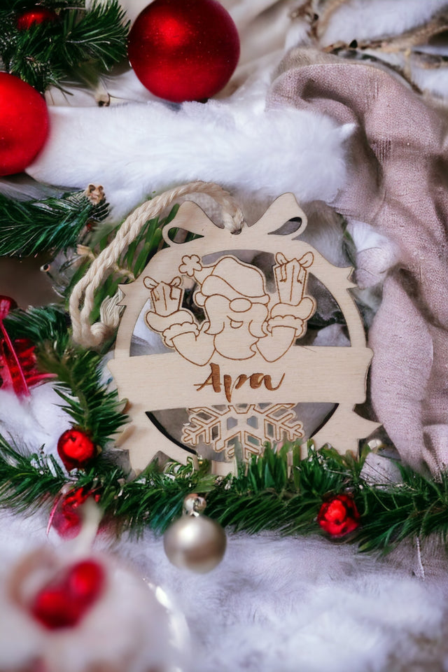 Fából készült karácsonyi díszek