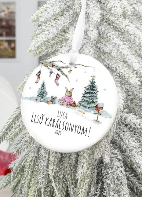 Első karácsonyom - Lány nyuszival
