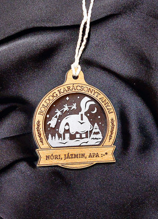 Fa- akril gravírozott dísz FAMILY