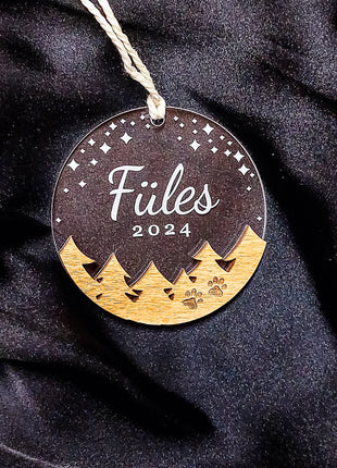 Fa- akril gravírozott dísz TAPPANCSOS