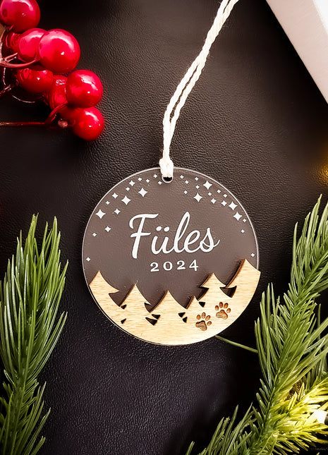 Fa- akril gravírozott dísz TAPPANCSOS