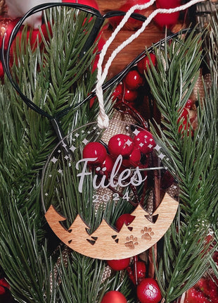 Fa- akril gravírozott dísz TAPPANCSOS