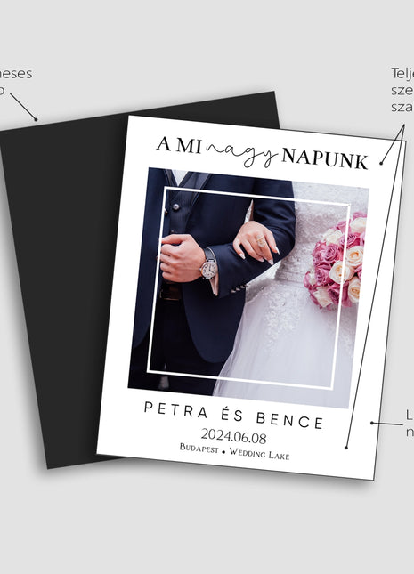 Esküvői emlékmágnes 10db-tól
