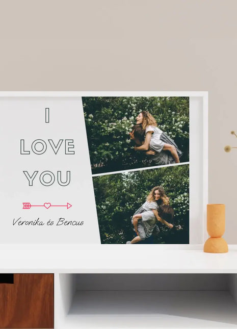 I LOVE YOU 2 darabos fotókollázs
